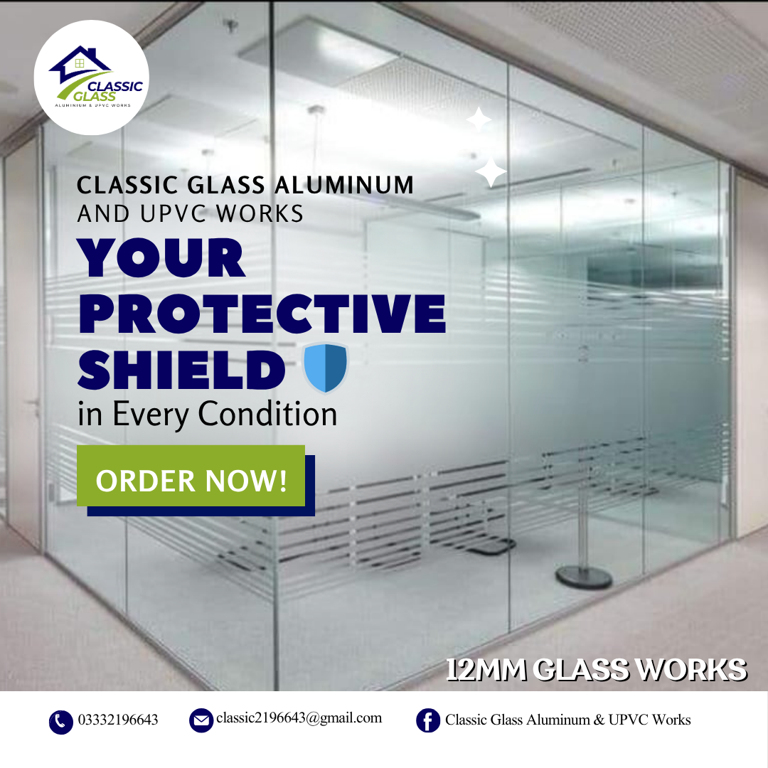 durable 12 mm glass partitions