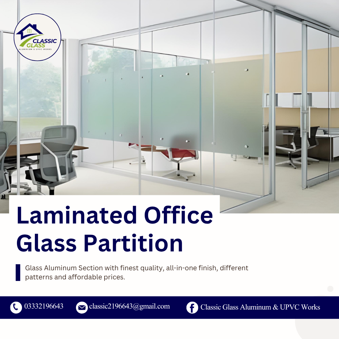 laminated glass office partition