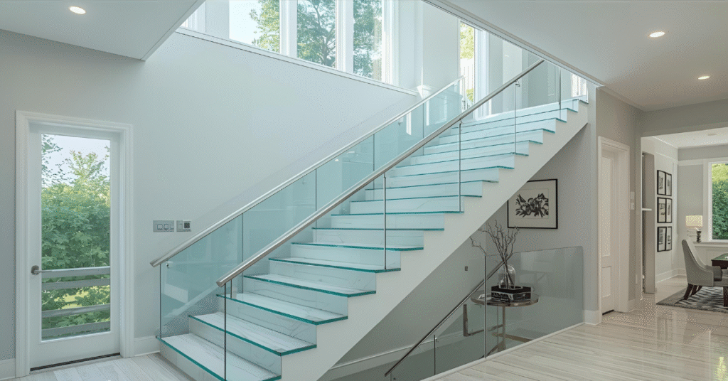 glass railing for stairs