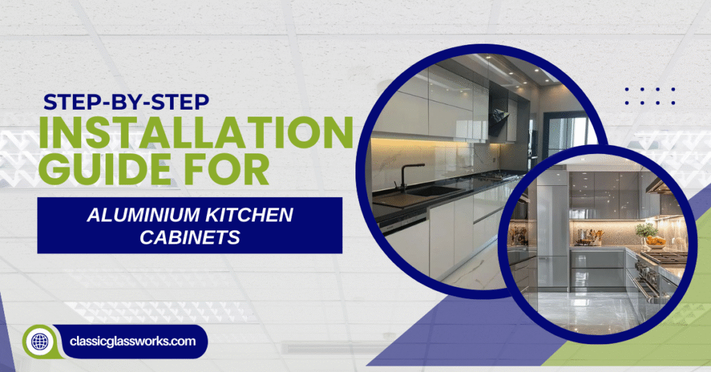 aluminium kitchen cabinet installation