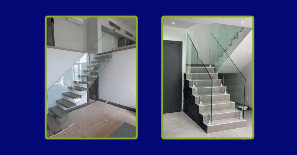 Residential glass stair railings benefits
